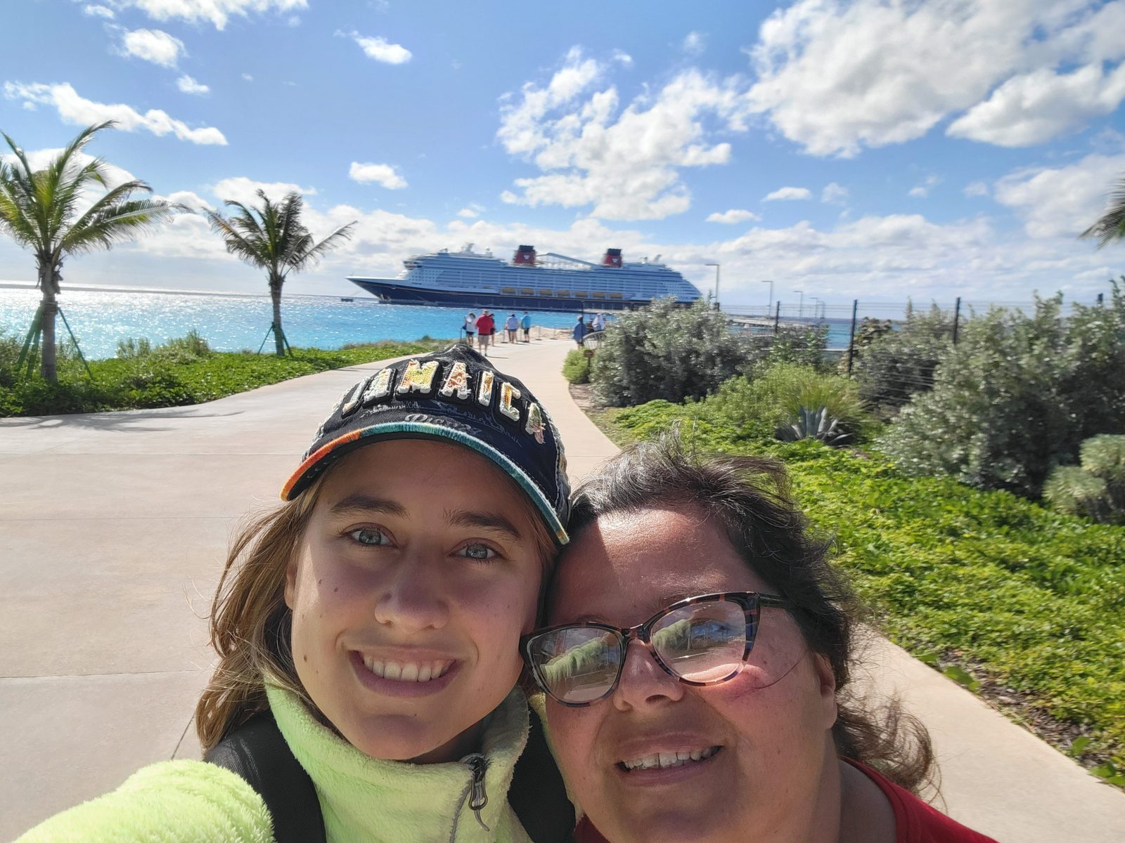 Lisa and me on the path back to the ship