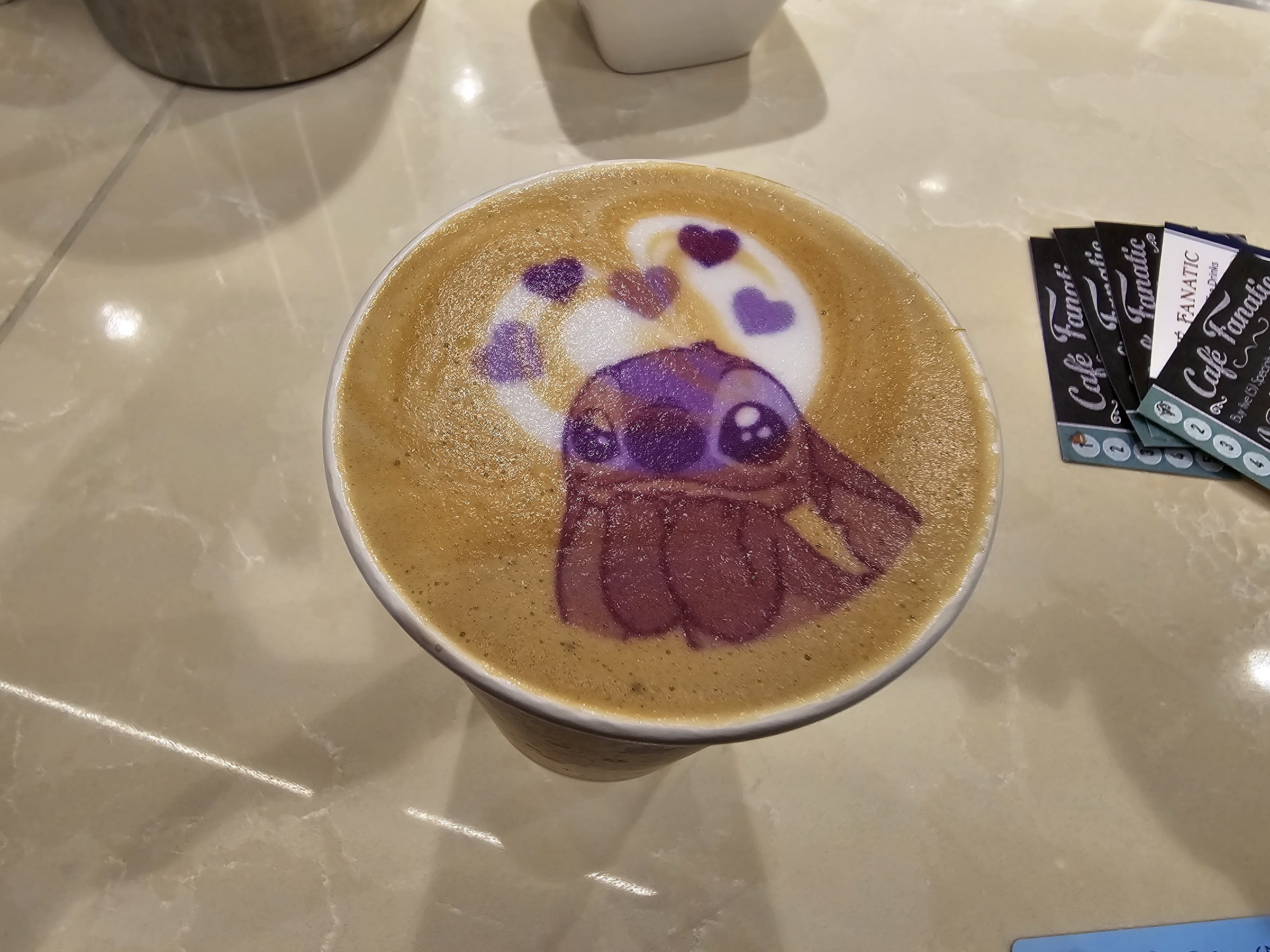 Stitch in the foam, with hearts