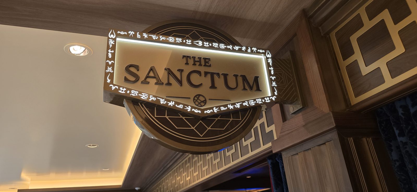 The Sanctum, the ship's Marvel-themed lounge