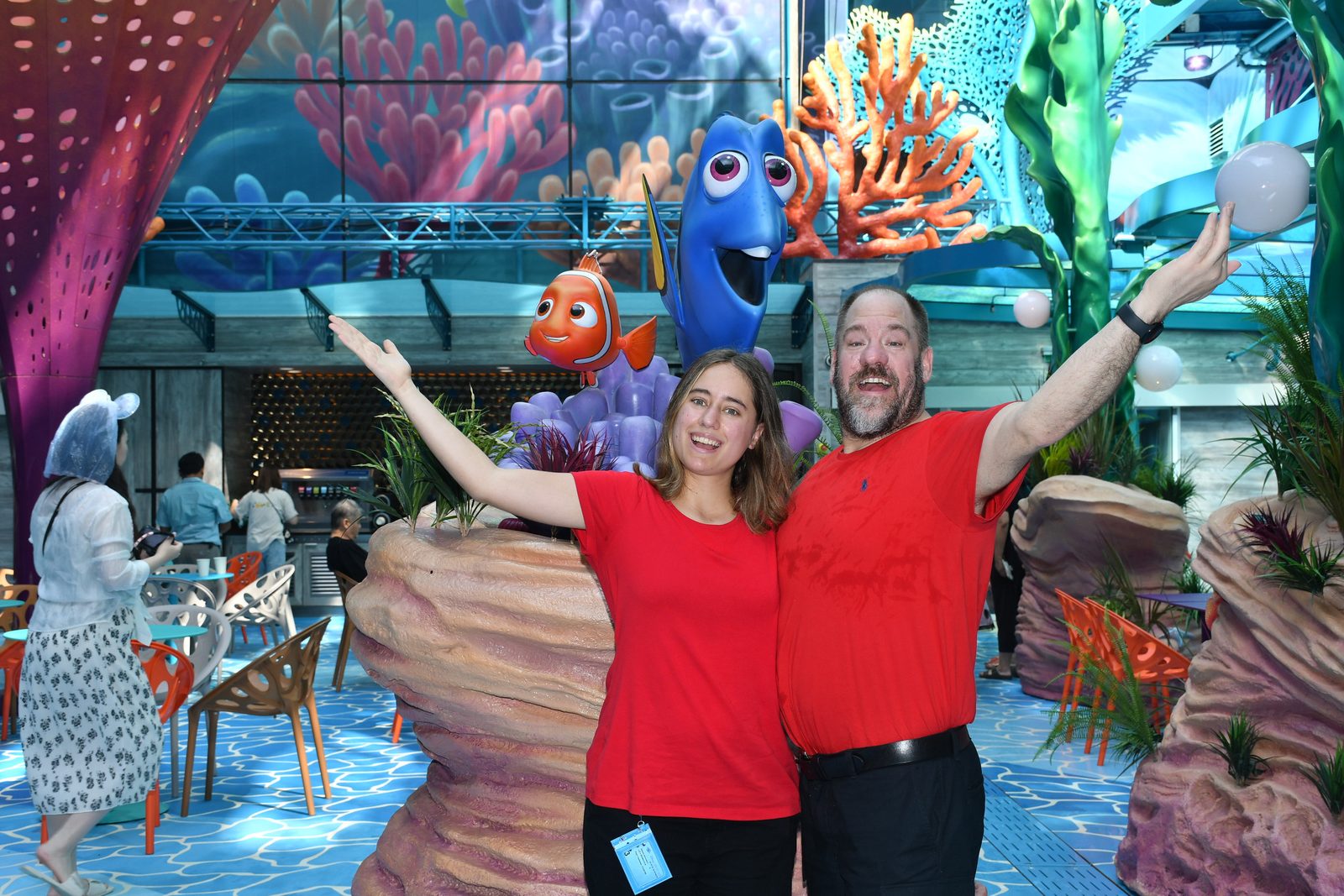 Lisa and Michael with Nemo and Dory