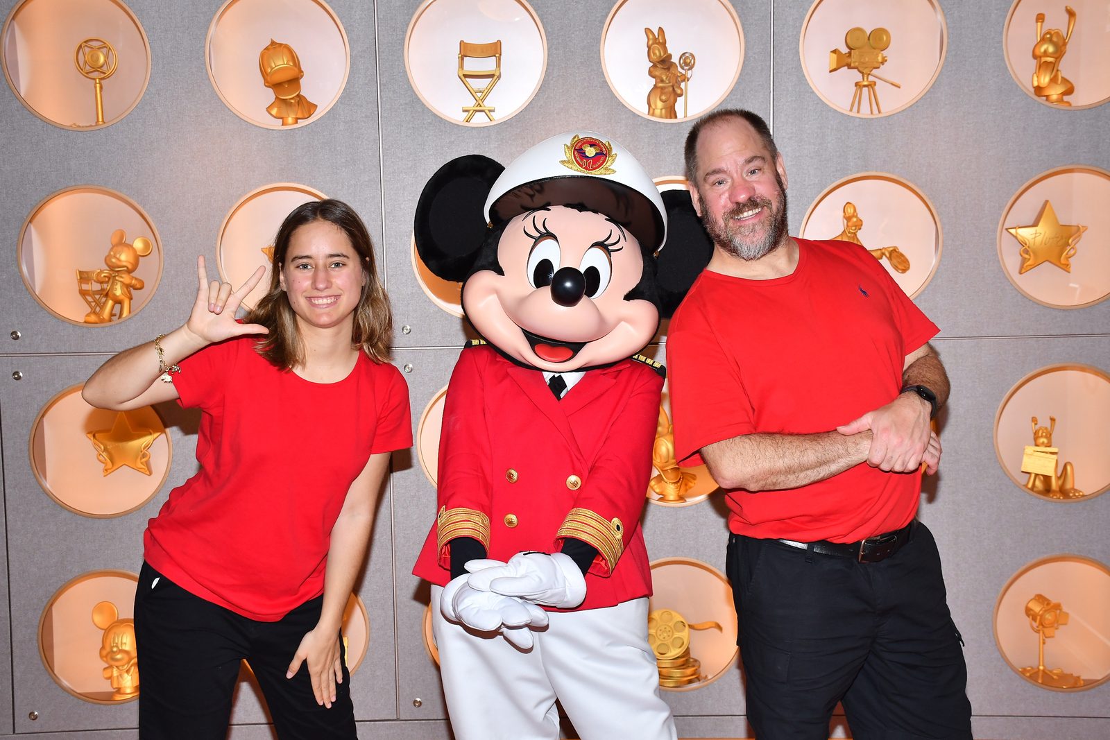 Meeting Minnie in her captain's uniform