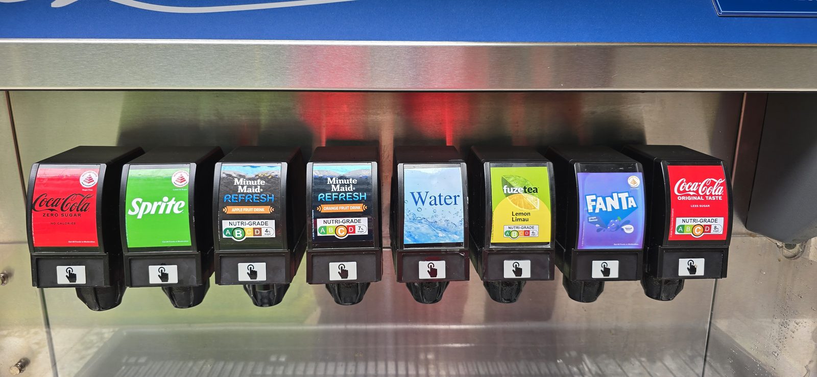 The soda machine on the Disney Adventure