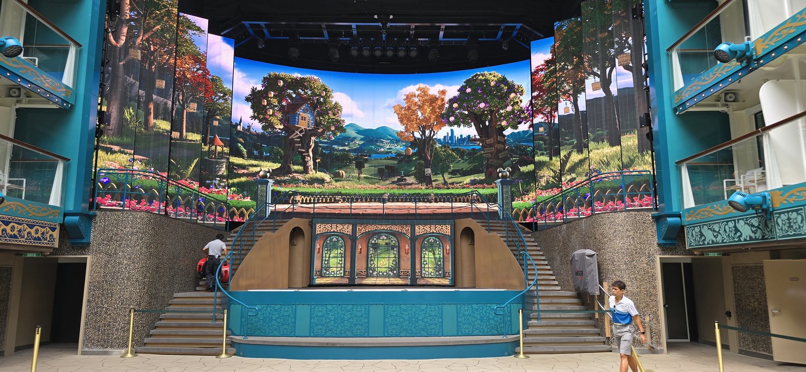 The Imagination Garden stage on the new ship