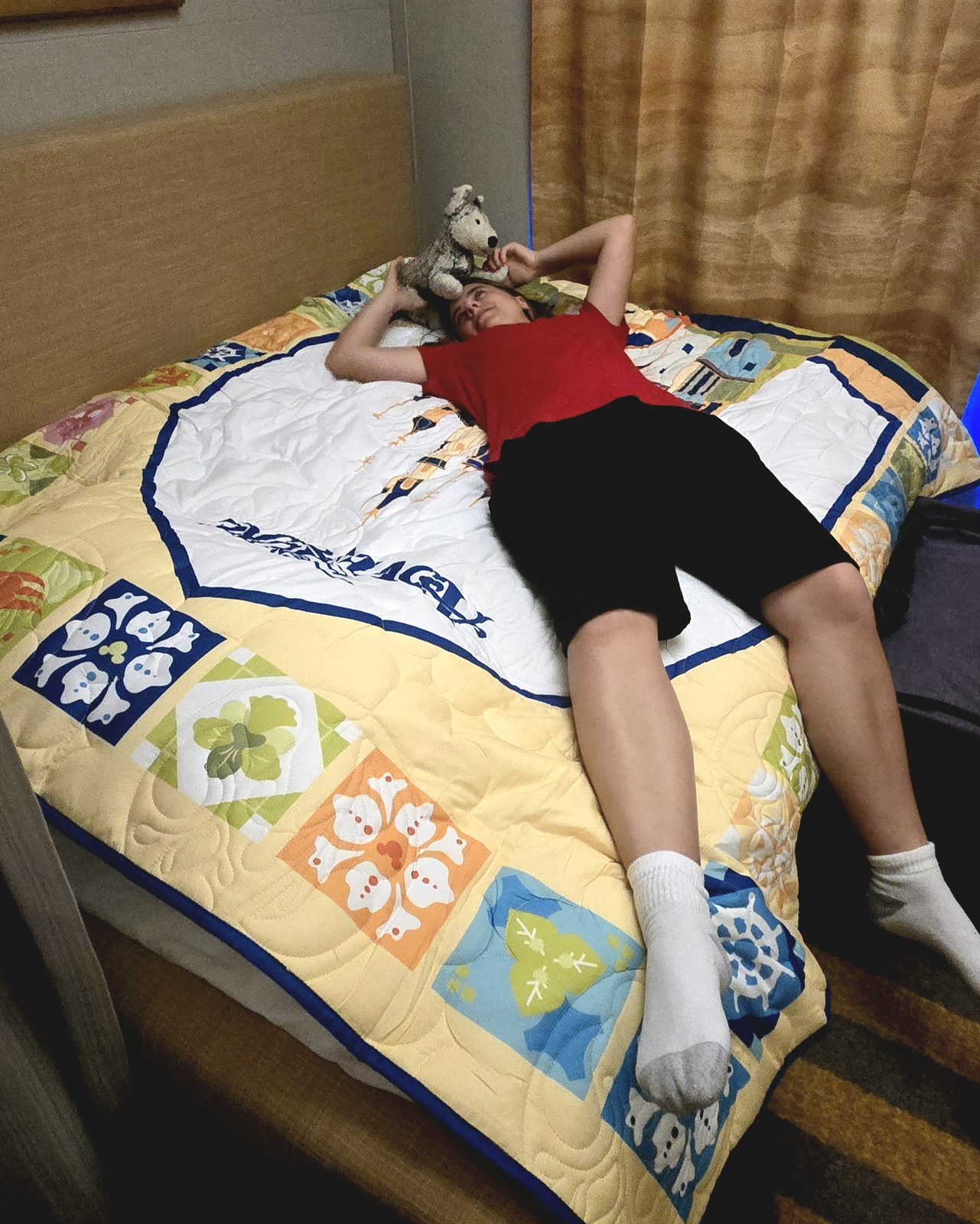 Lisa asleep after a long day