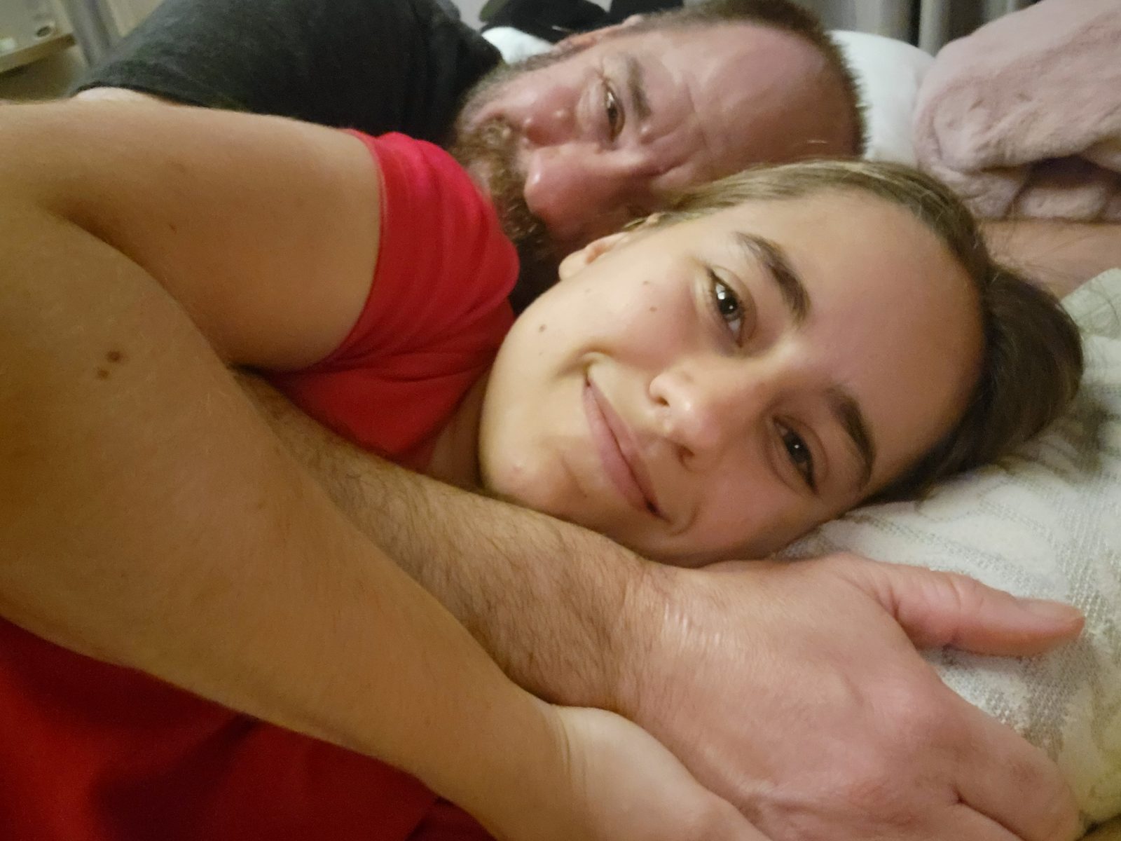 Ending the day curled up together