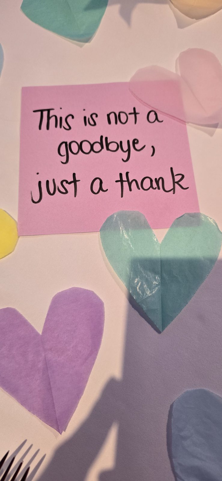 A note from our servers: not a goodbye, just a thank you