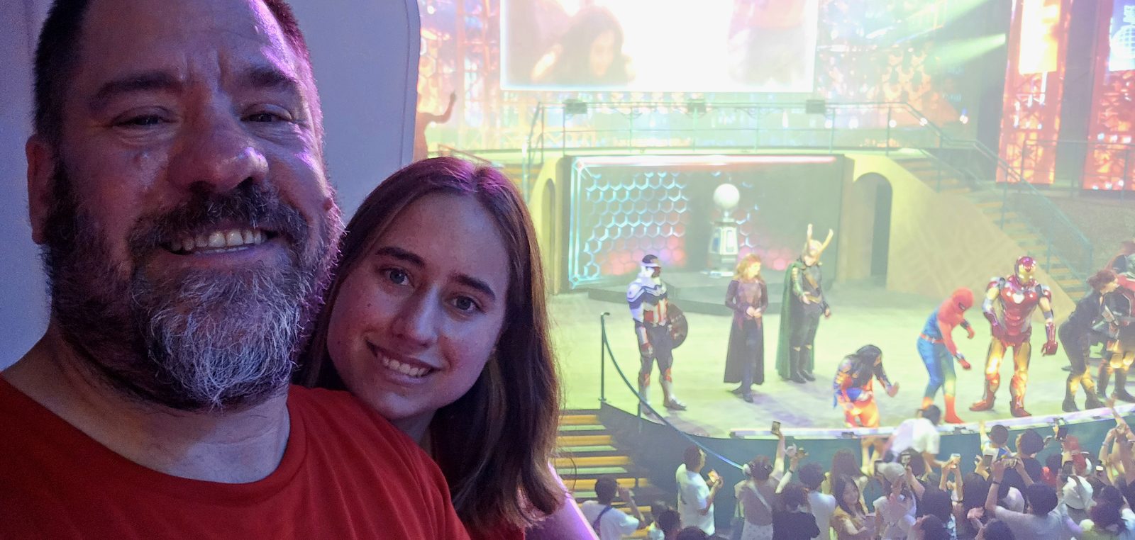 Lisa and me at the Marvel show at Stark Expo