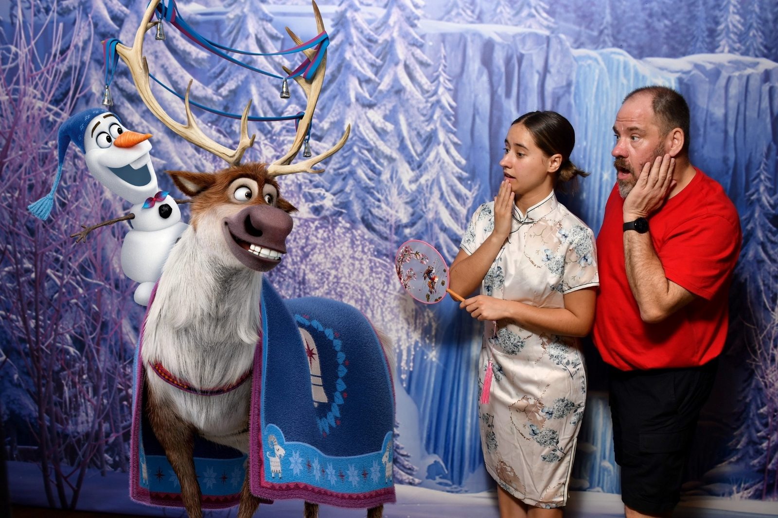 Lisa and Michael with Olaf and Sven
