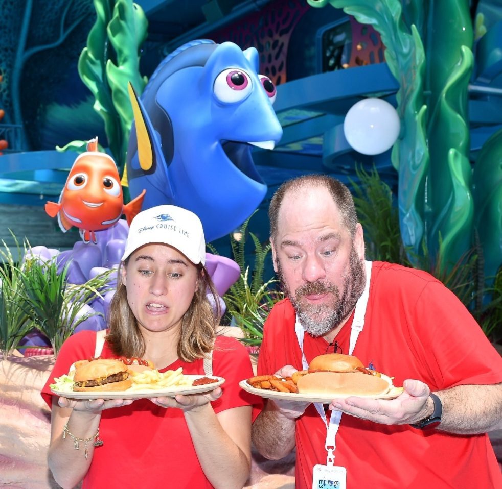 Lisa and Michael with our burgers under the sea