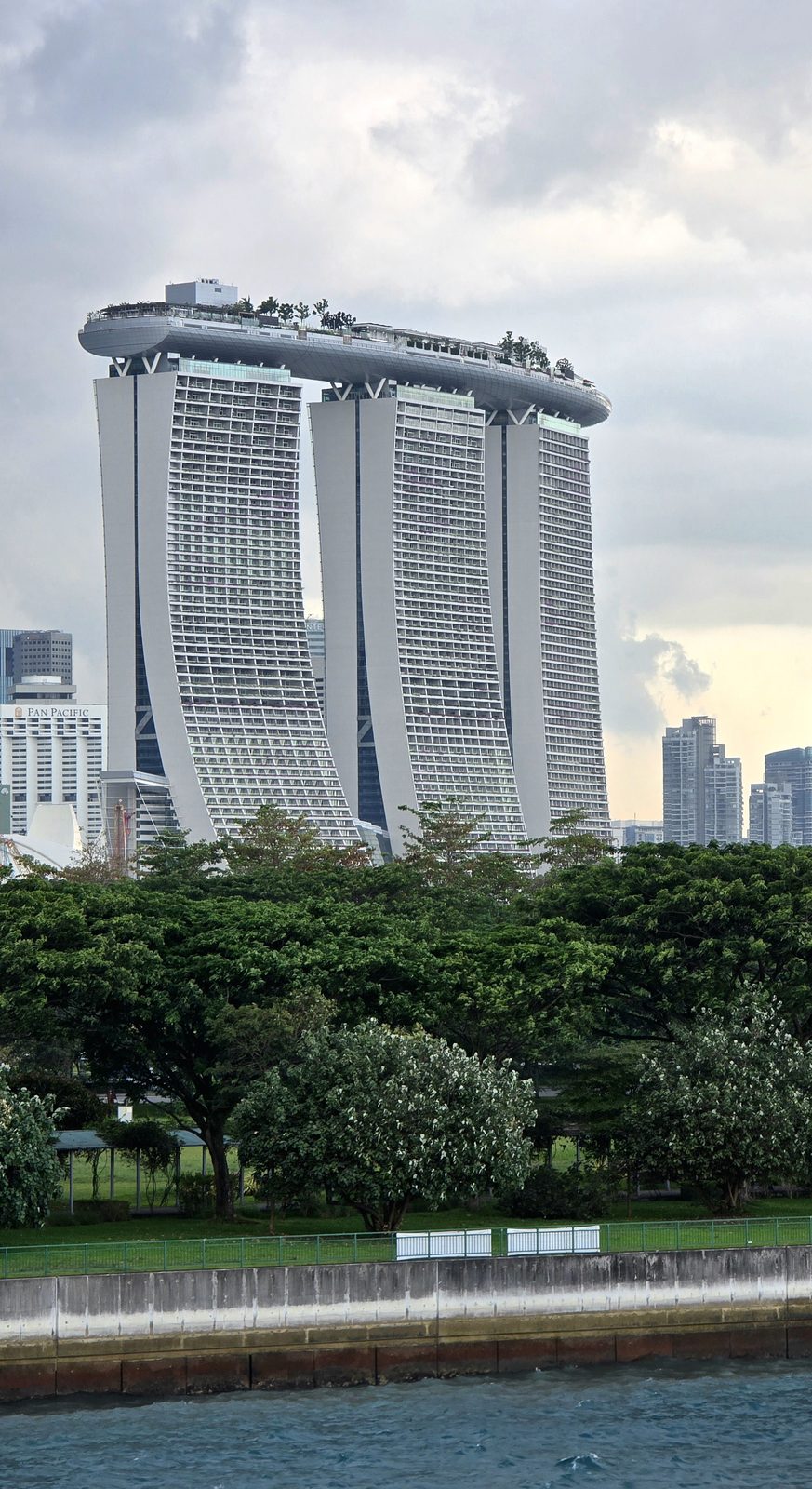Marina Bay Sands from the ship as we sailed away