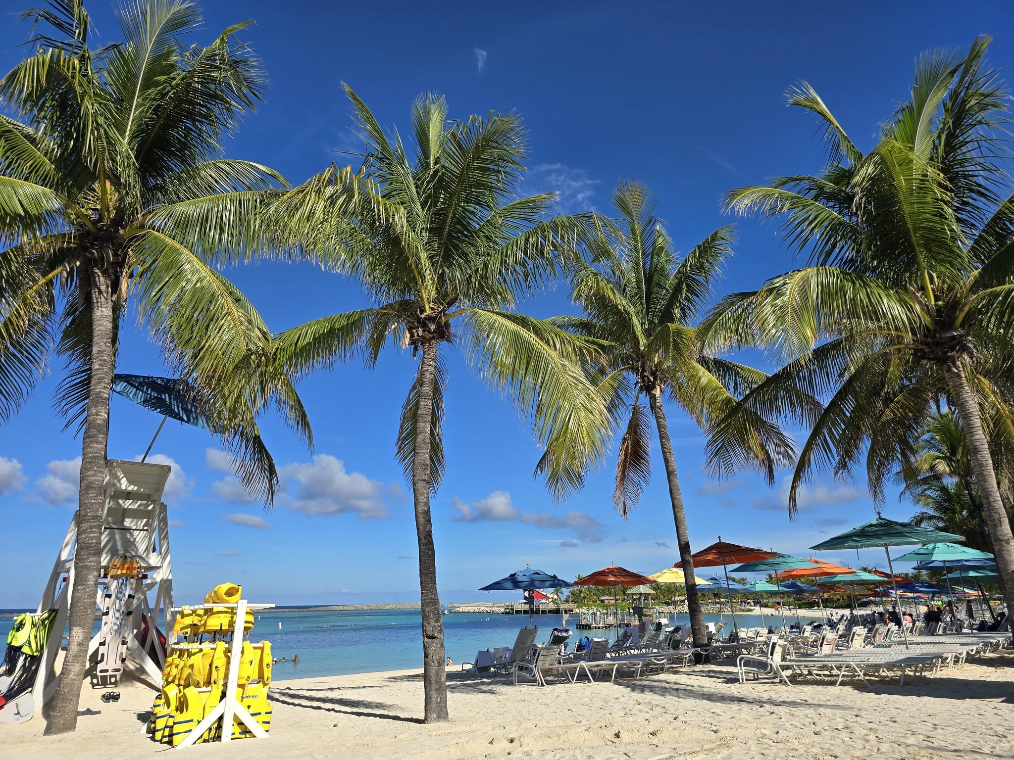 The view from Kathy's beach chair on Castaway Cay