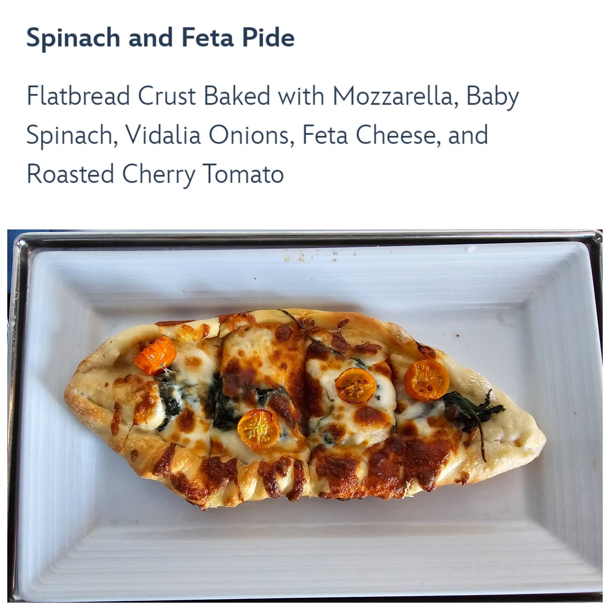 Spinach and feta pide