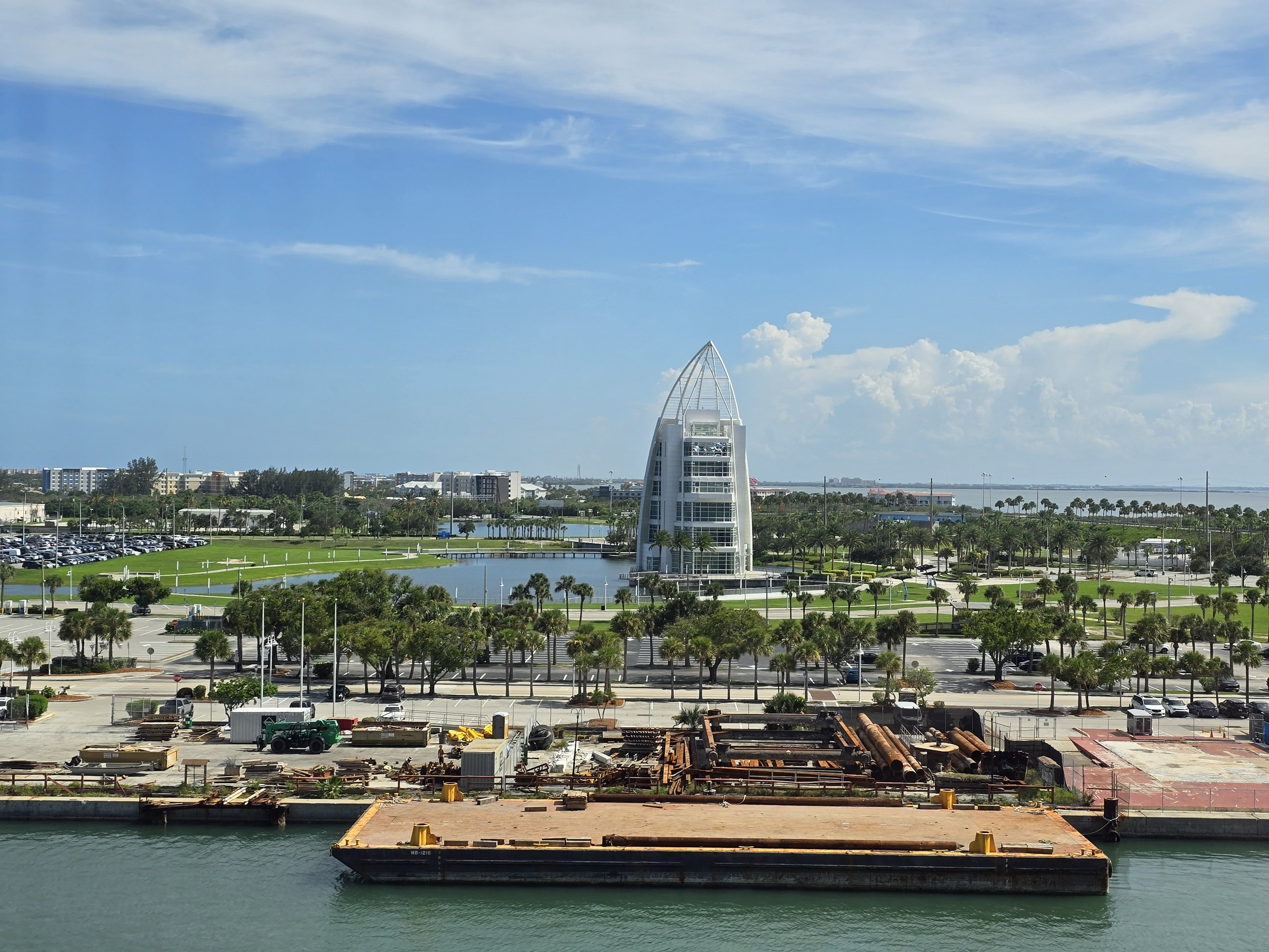 Exploration Tower at Port Canaveral, from the ship