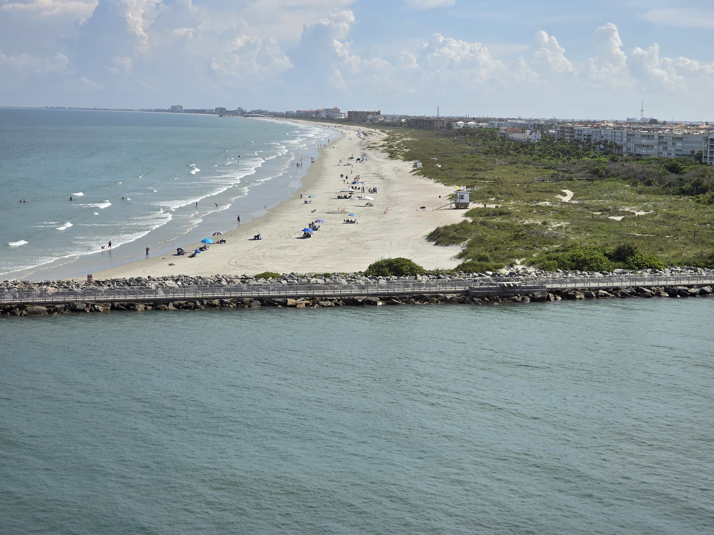 Jetty Park beach as the Wish sailed out
