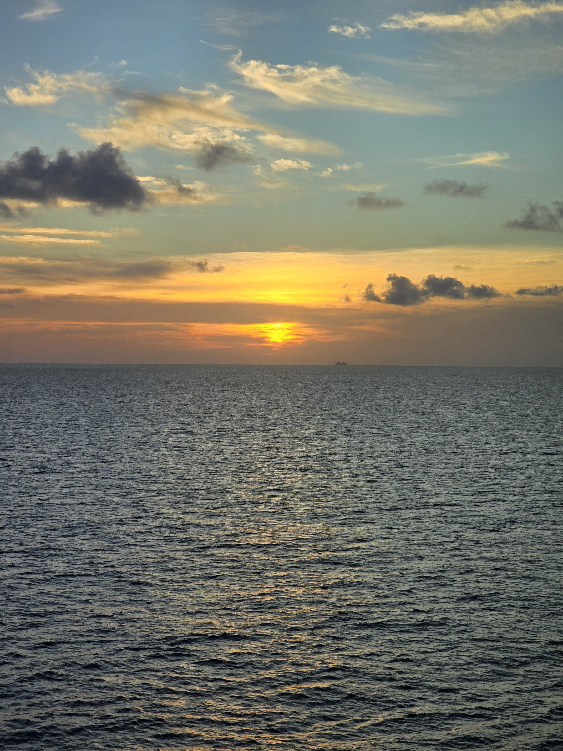 First sunset at sea