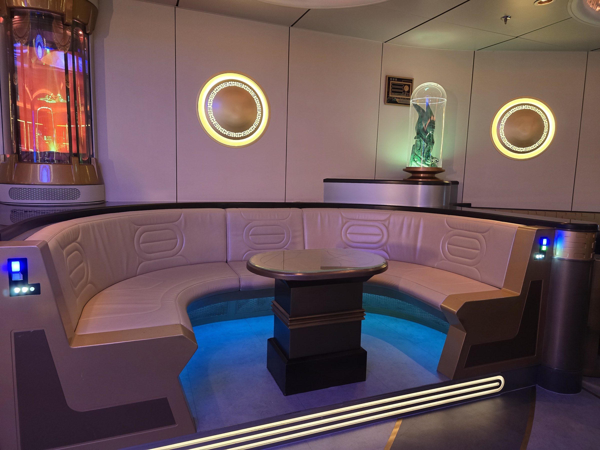 A booth in the Star Wars Hyperspace Lounge