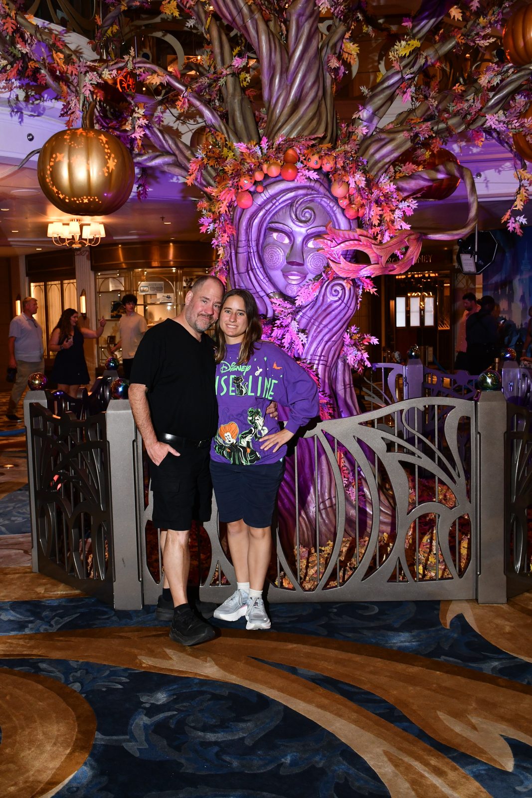 Lisa and me by the Halloween tree