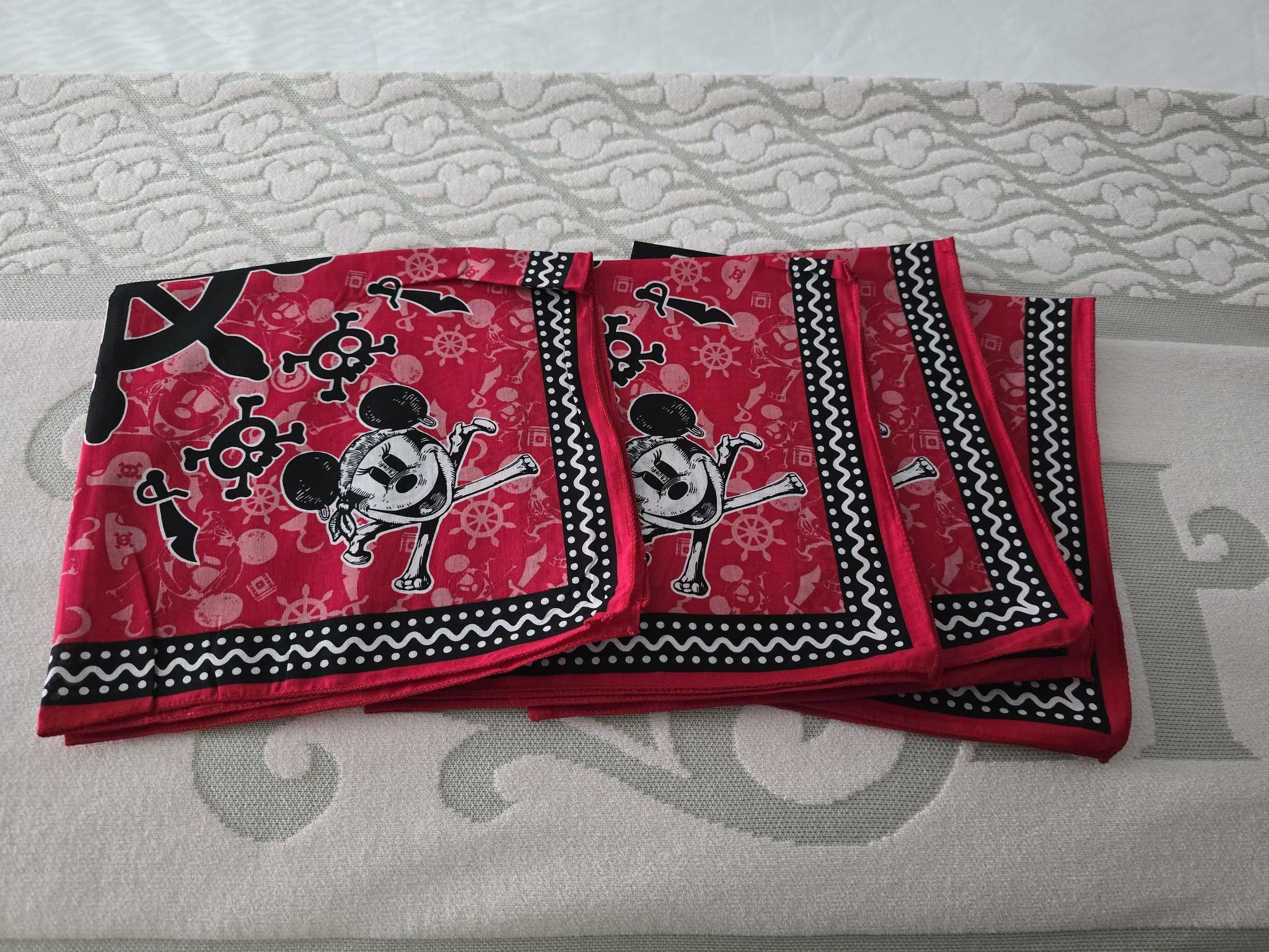 Bandanas on the bed mean Pirate Night