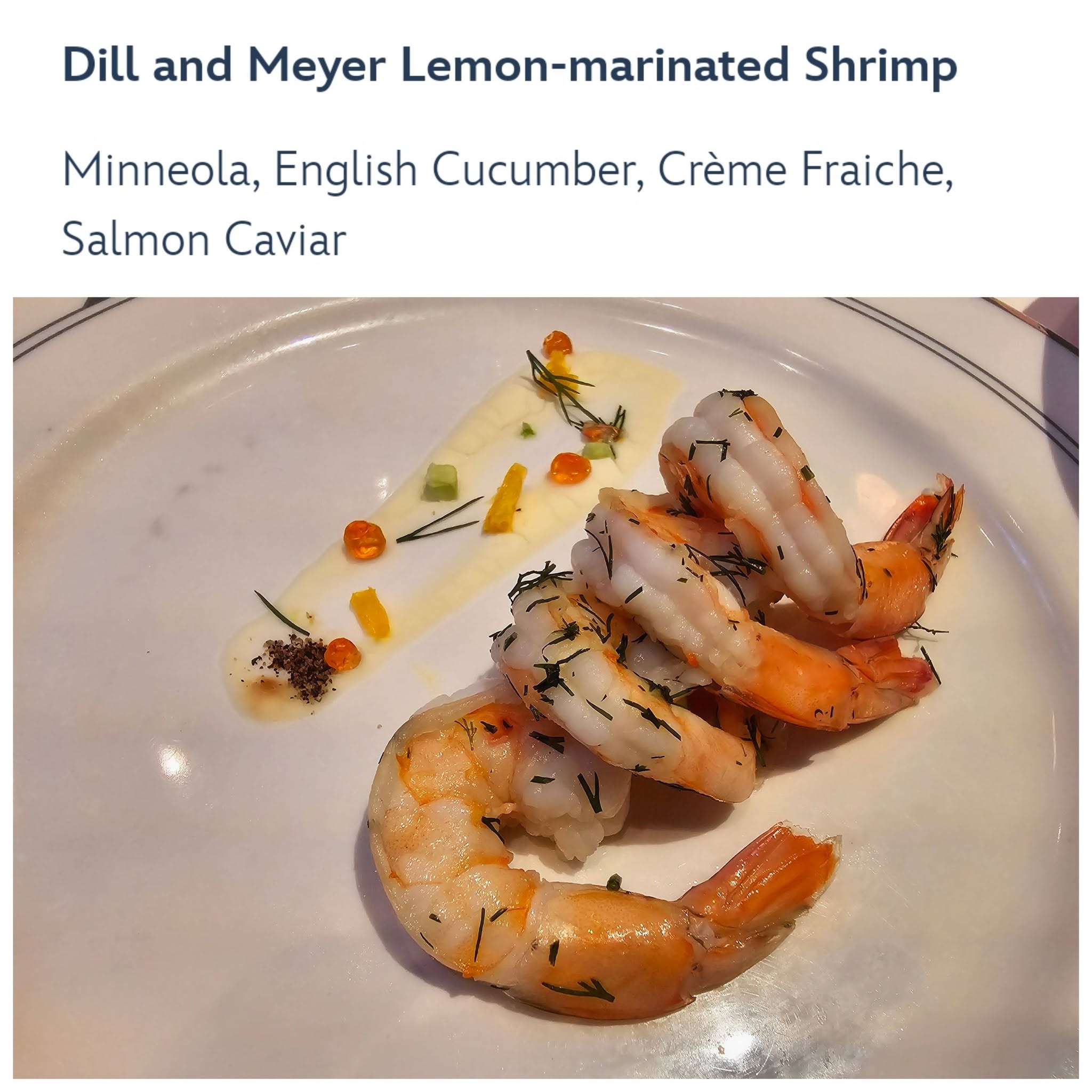 The shrimp starter at Worlds of Marvel