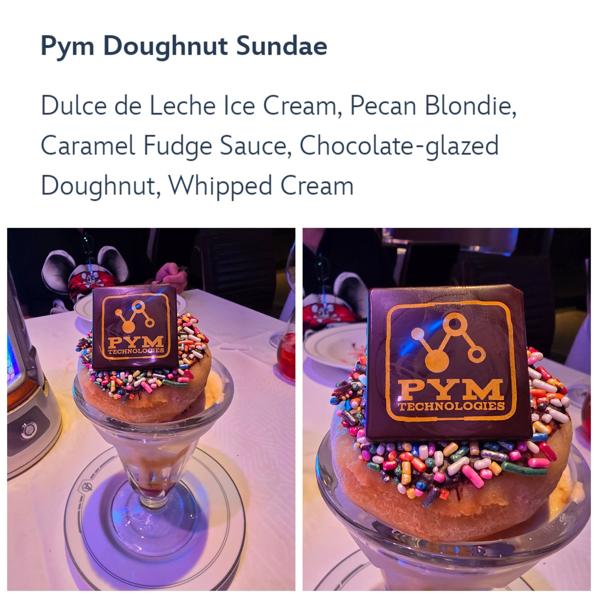 The Pym doughnut sundae at Worlds of Marvel