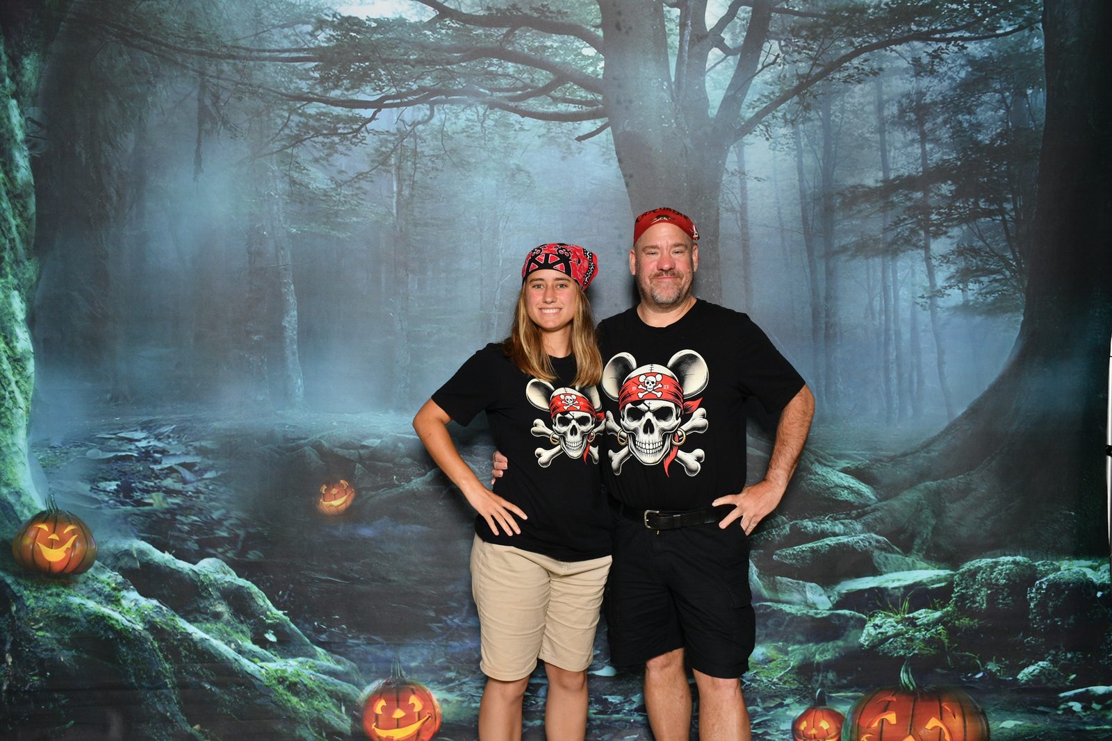 Kathy and Thomas in the misty forest