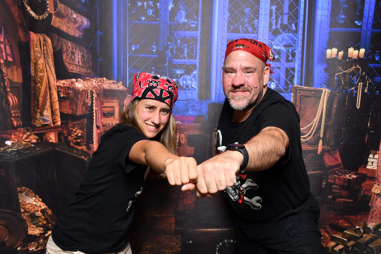 Lisa and me ready for Pirate Night