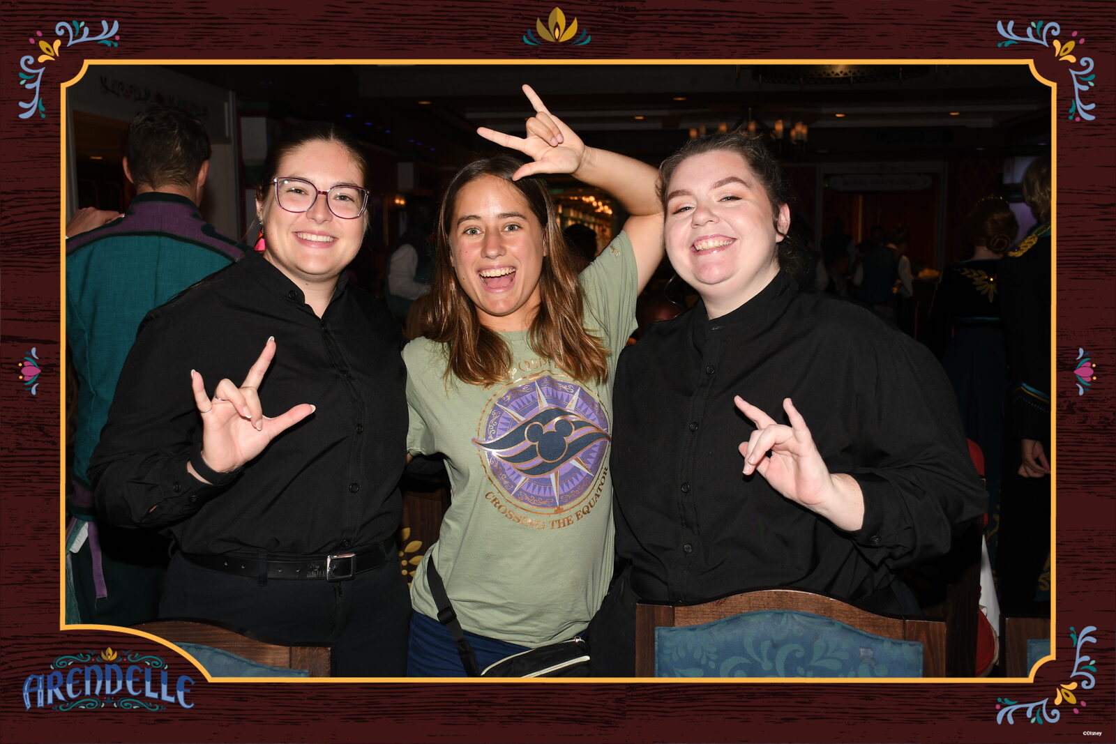 Lisa with her ASL interpreters Jenna and Kelly