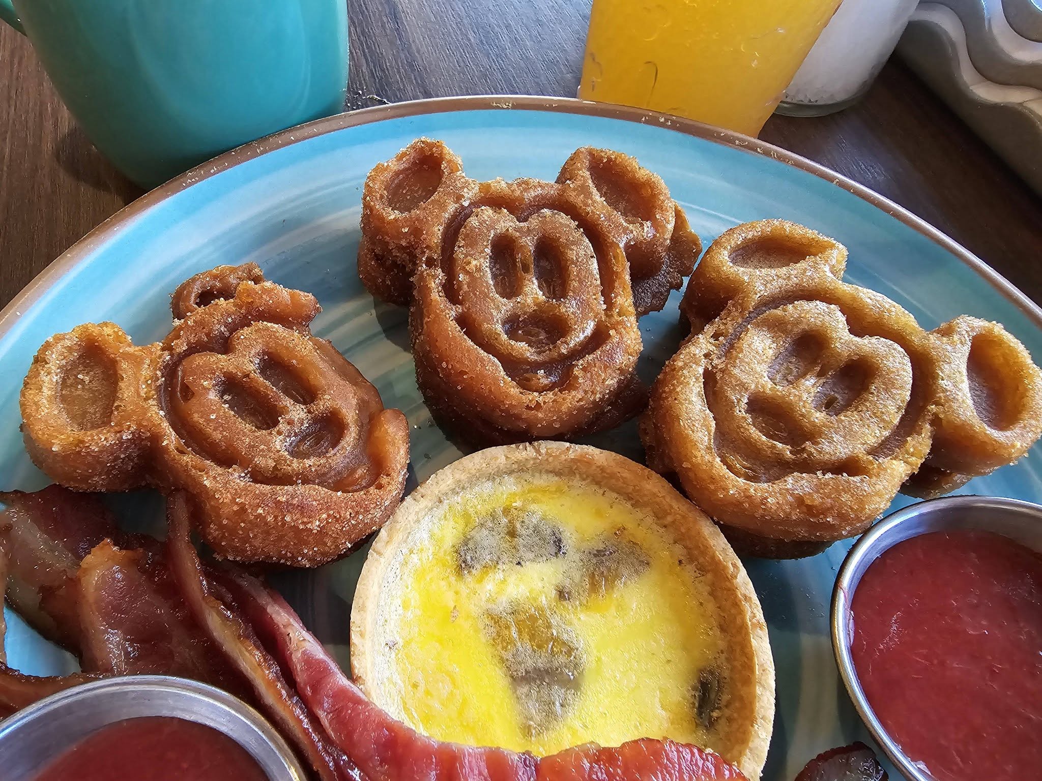 Churro Mickey waffles on Castaway Cay morning