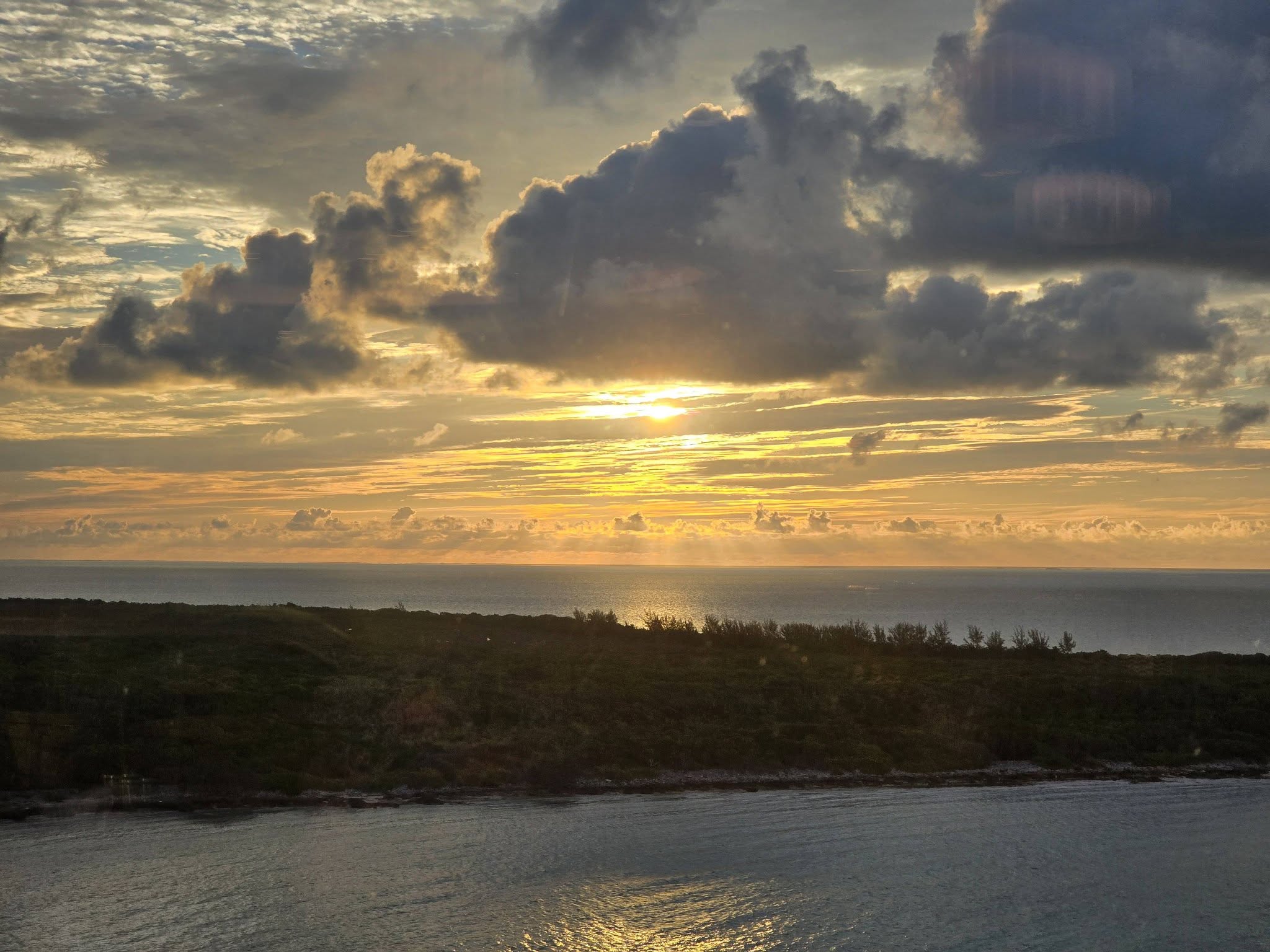 Sunrise over Castaway Cay from the ship