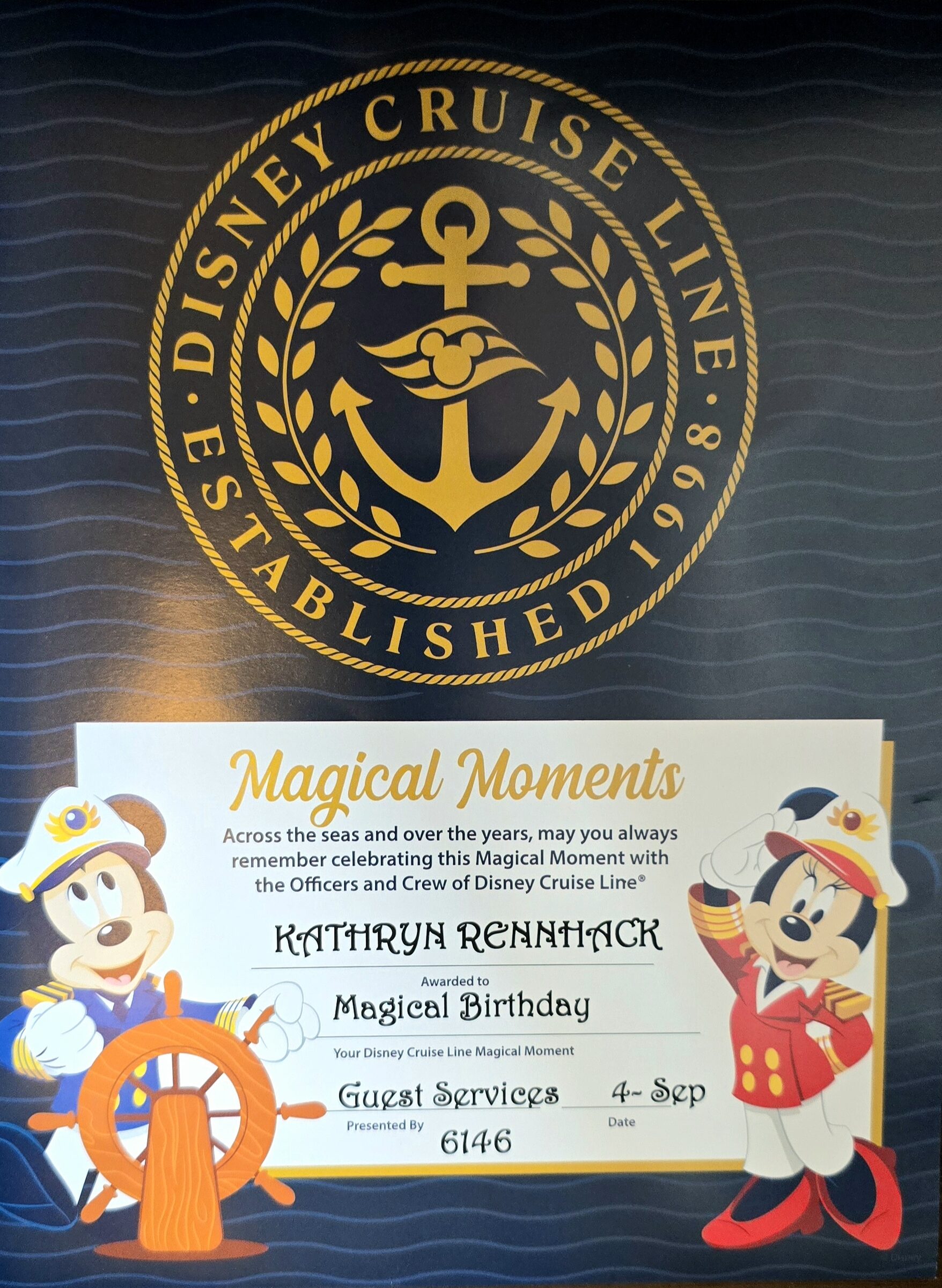 Photo: Aboard the Disney Wish, day 2