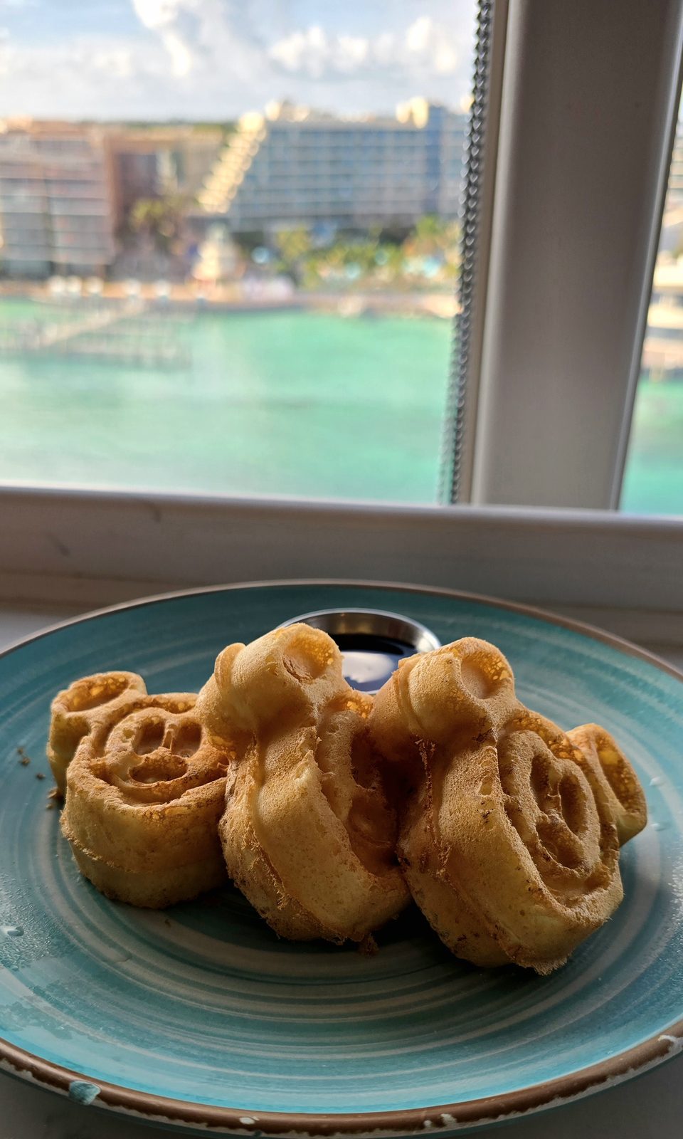Mickey waffles on the Disney Wish at Nassau