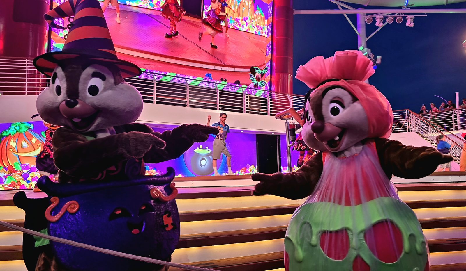 Chip and Dale's Halloween deck party