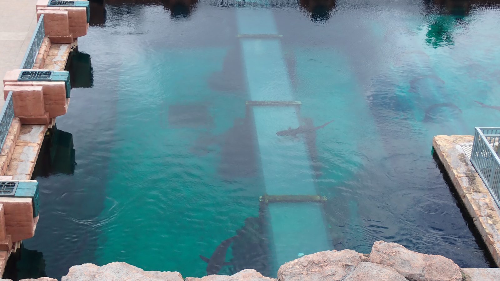 The Royal Towers bridge from the water park