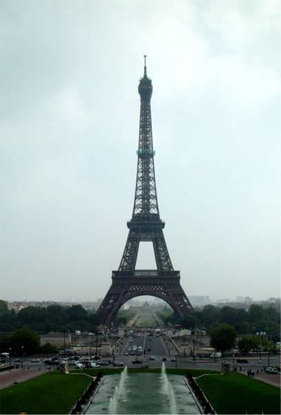 The Eiffel Tower from the Trocadero gardens