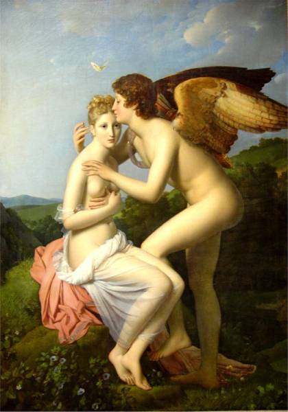 The Cupid and Psyche painting that caught our eye at the Louvre