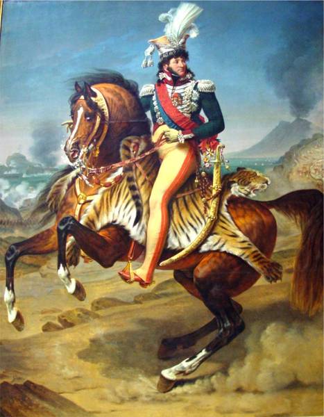 A cavalry officer painting at the Louvre