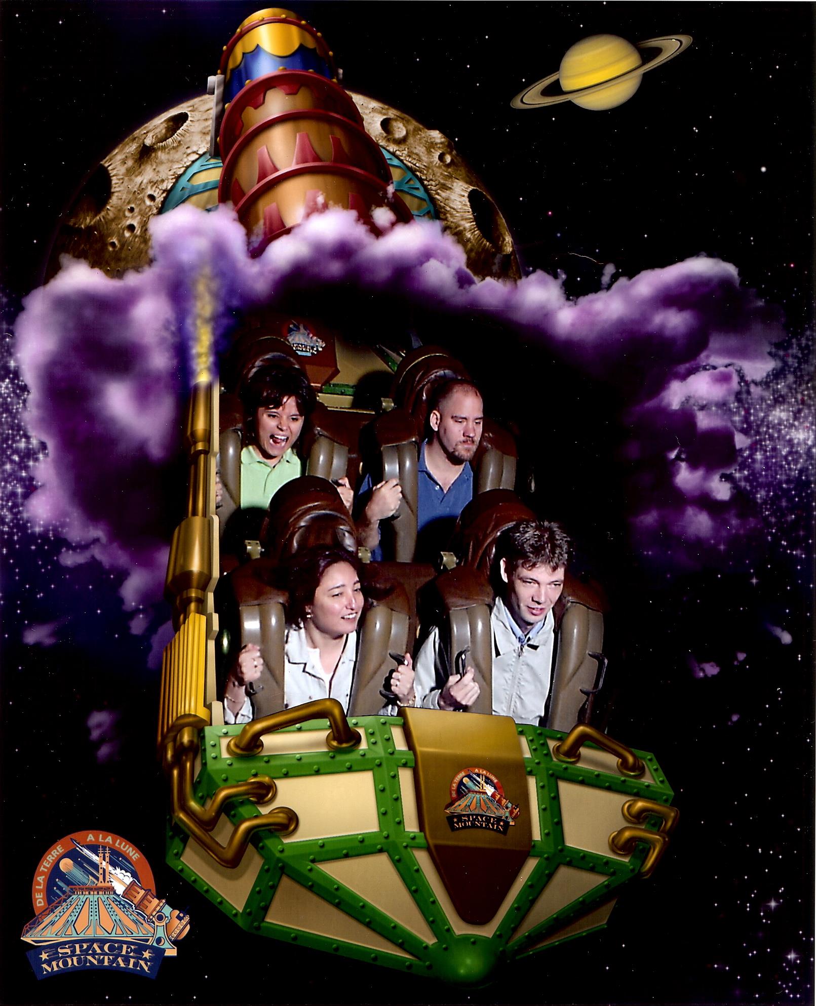 Our ride on Space Mountain at Disneyland Paris