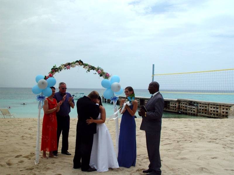 Our first kiss as husband and wife