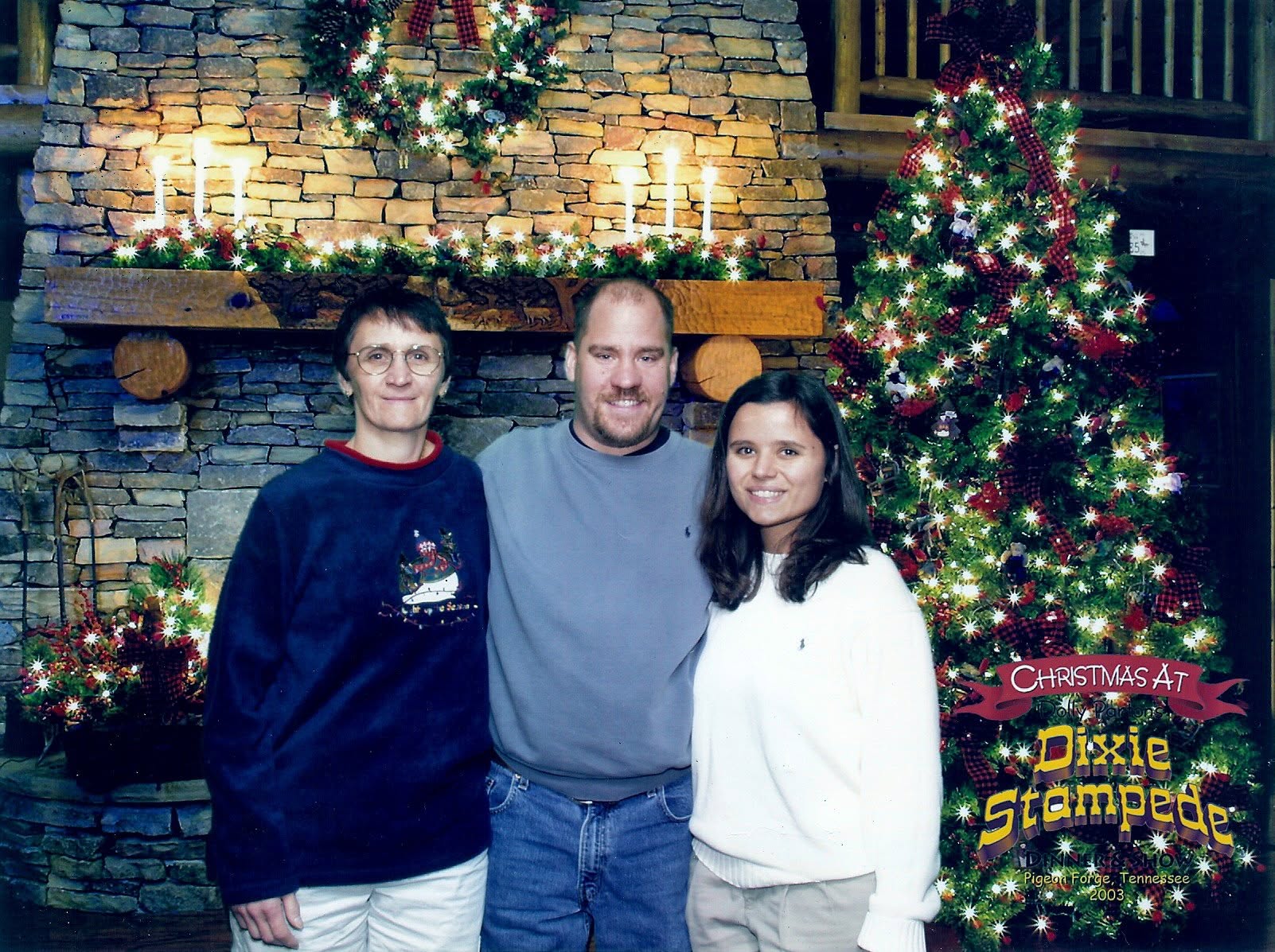 Grandma, Kathy and me at Christmas at Dixie Stampede