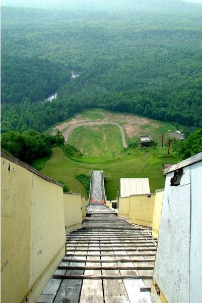 Looking down the Copper Peak ski jump