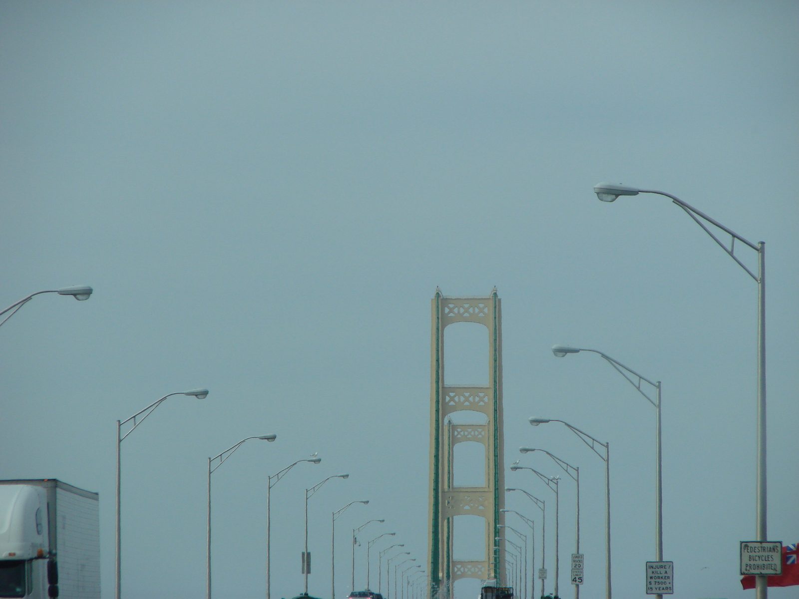 The Mackinac Bridge from the road