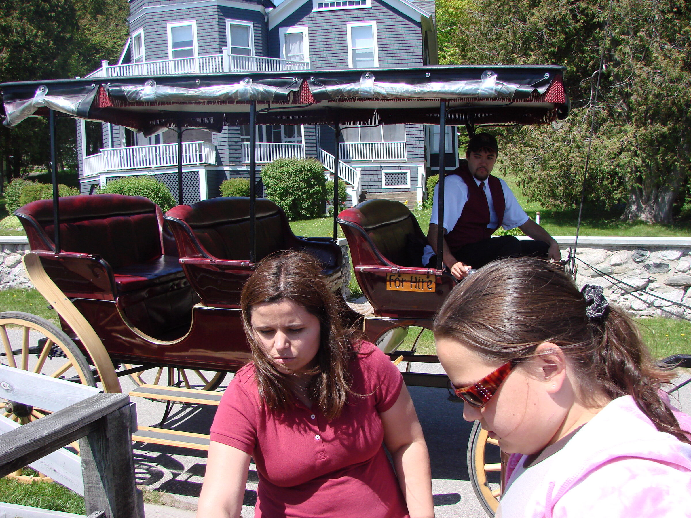 Waiting for the carriage on Mackinac Island