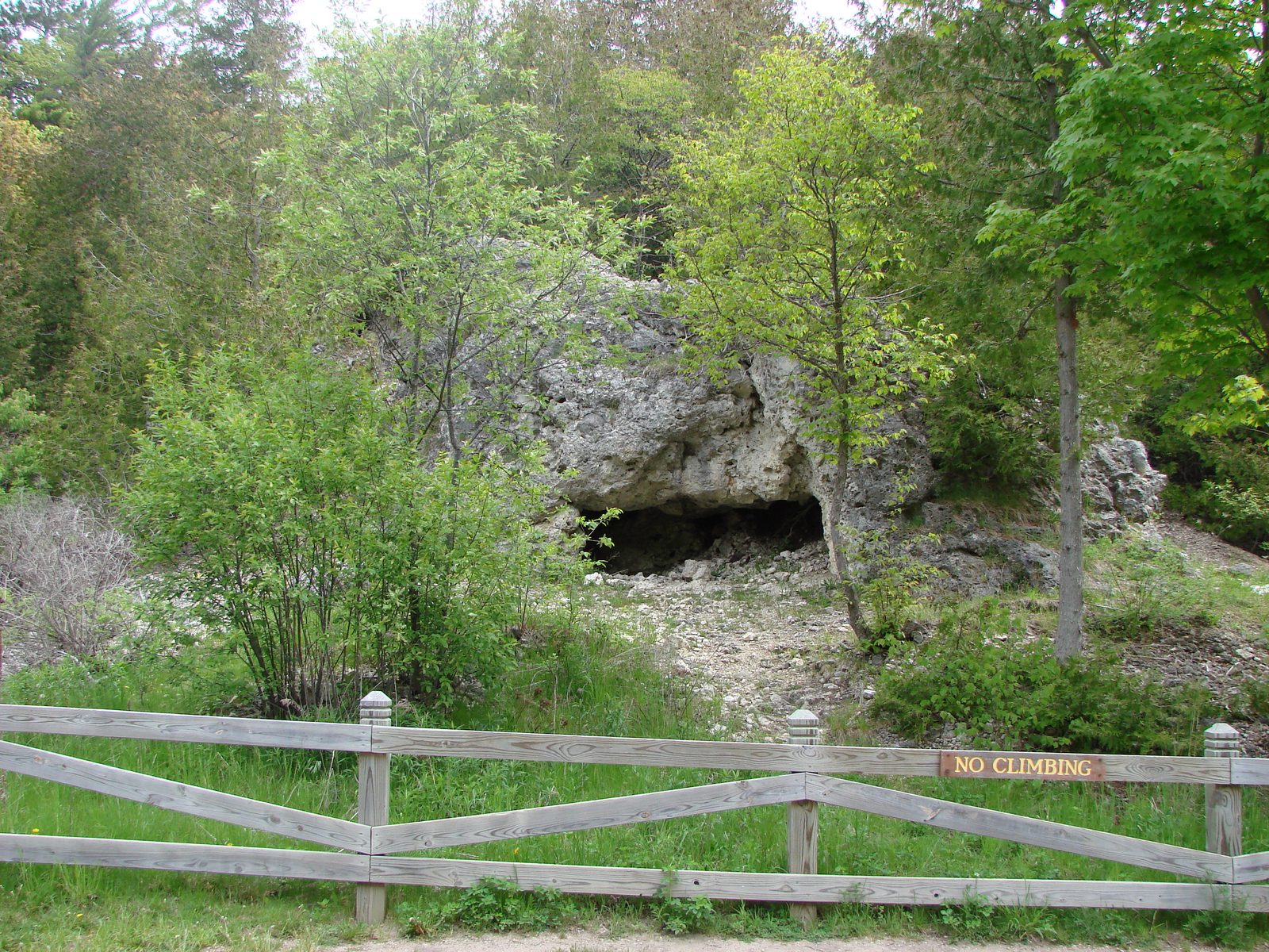 A rock formation along the trail