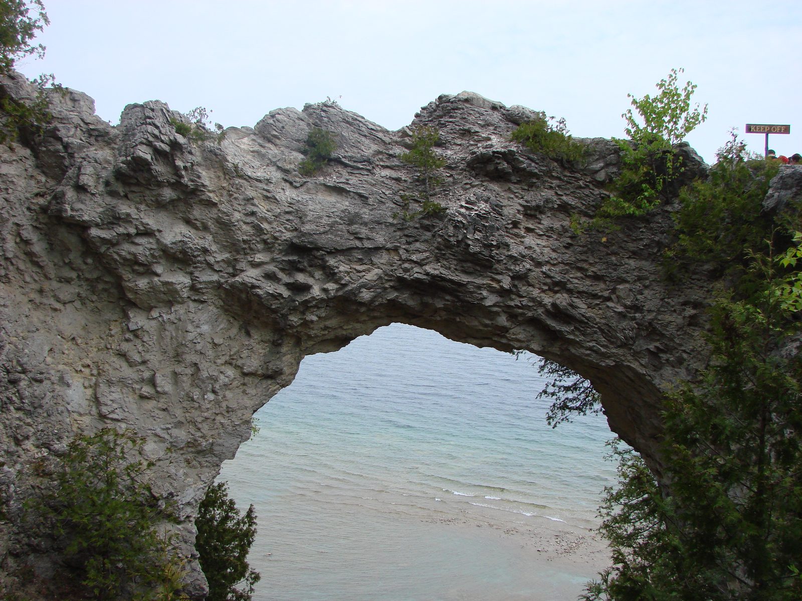 Arch Rock framing the water below