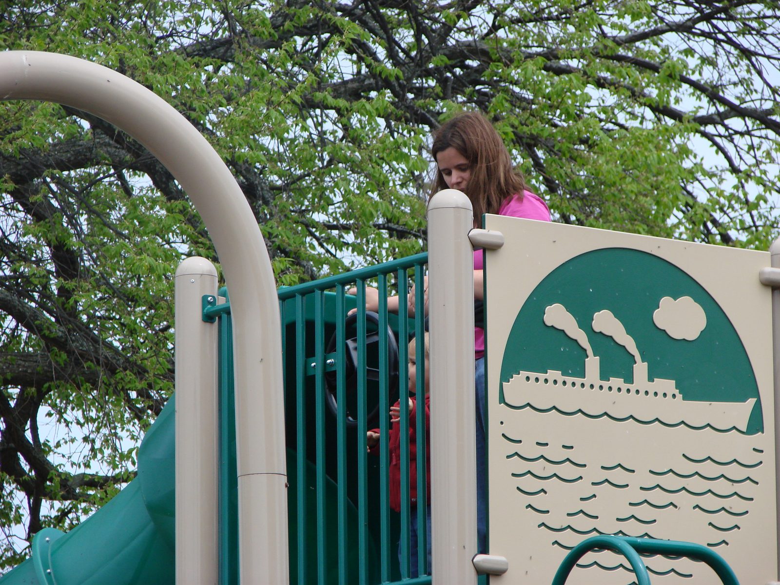 At the playground before heading home