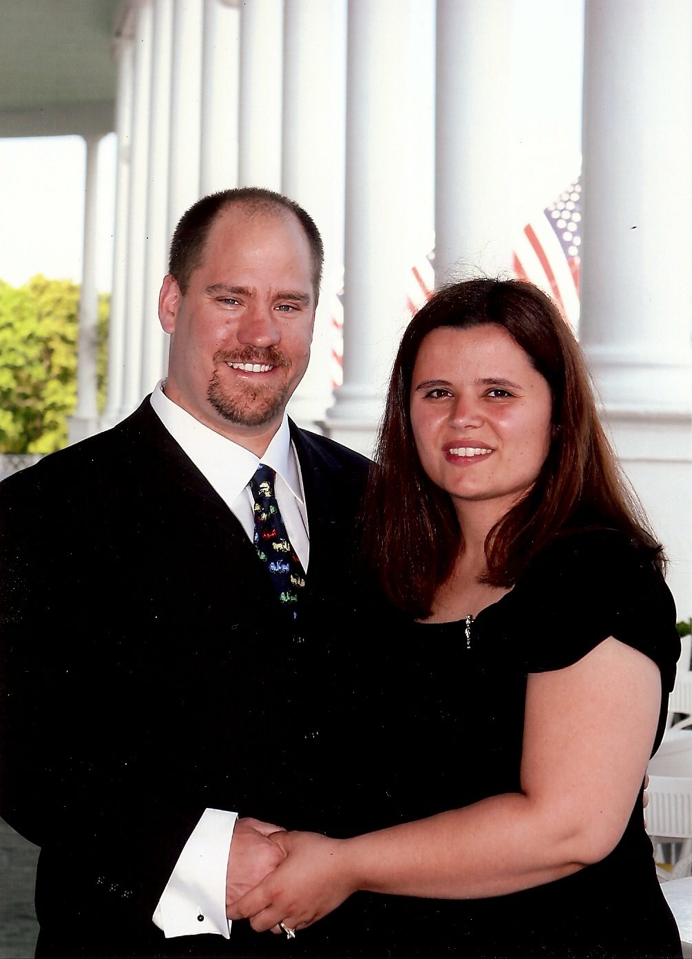 Michael and Kathy on the Grand Hotel porch