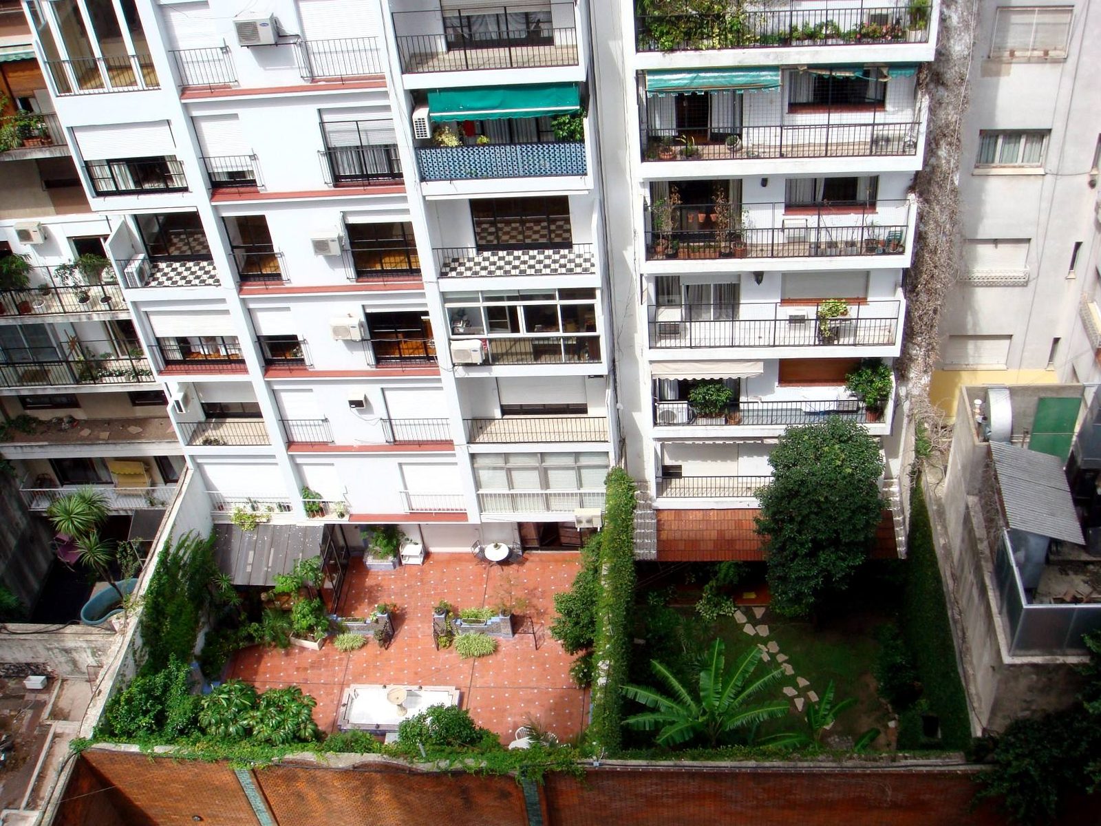 The courtyard below our Buenos Aires balcony
