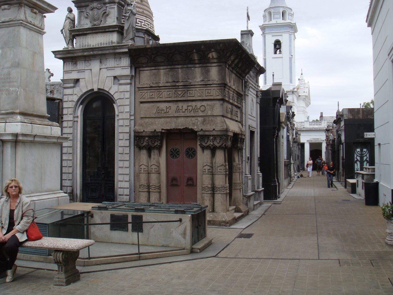 Narrow lanes of mausoleums in Recoleta Cemetery