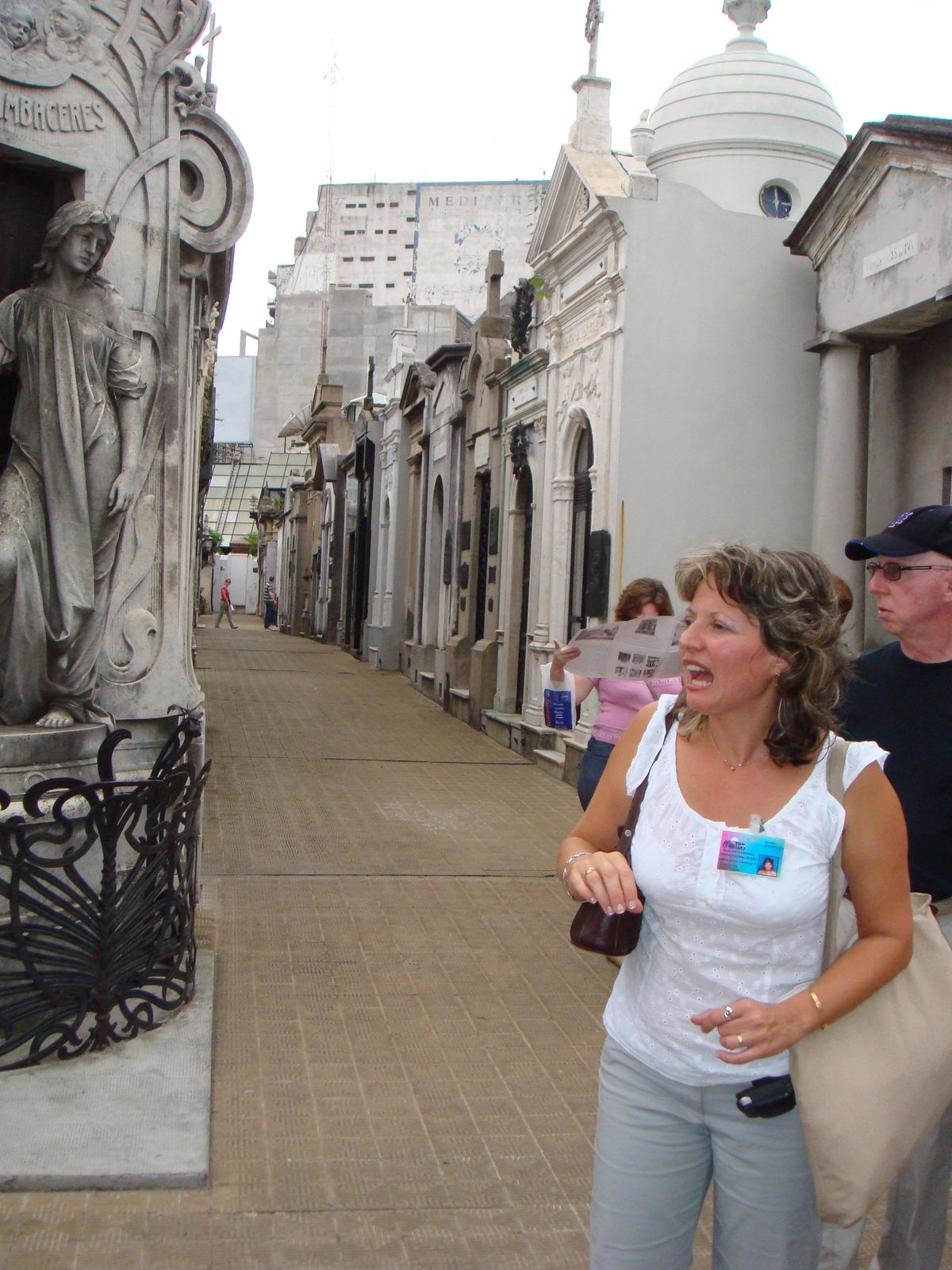 Our guide among the mausoleums at Recoleta