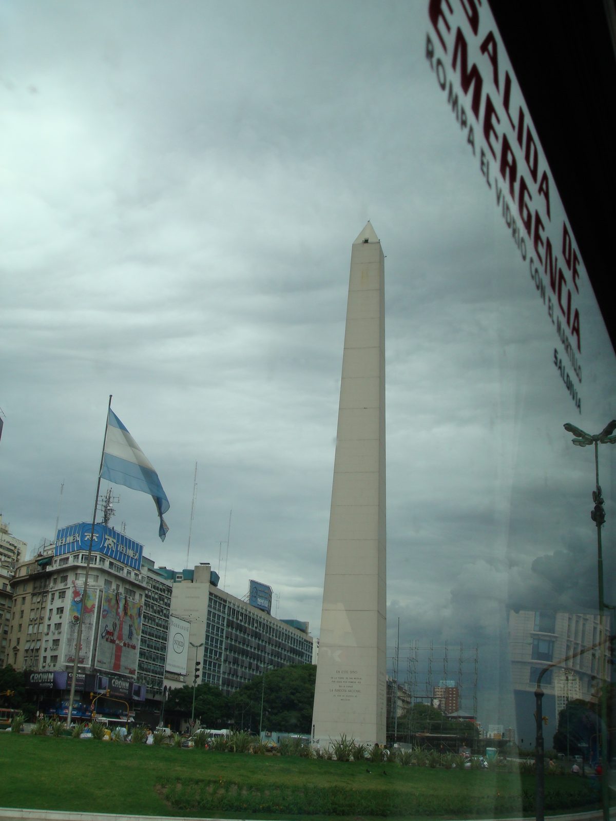 The Obelisco marking the heart of Buenos Aires
